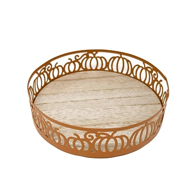 Mini Pumpkin Round Tray by Ashland®