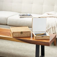 Brown Woven Rattan Box Set