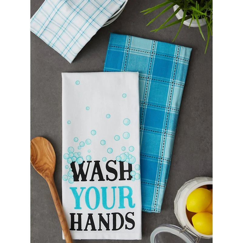 DII® Wash Your Hands Dishtowel Set