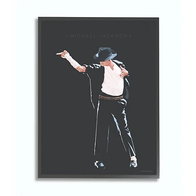 Stupell Industries Michael Jackson Design Wall Accent with Black Frame