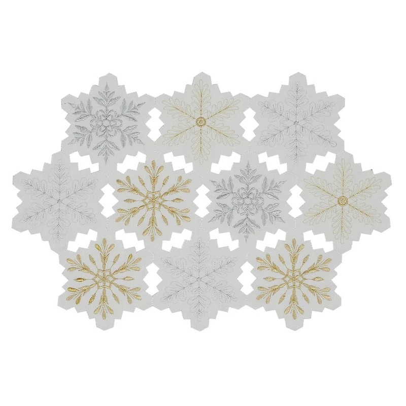 DII® Embroidered Snowflake Placemats, 4ct.