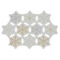 DII® Embroidered Snowflake Placemats, 4ct.