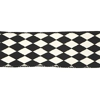 2.5" x 20ft. Black & White Rhombus Wired Ribbon by Celebrate It® Halloween
