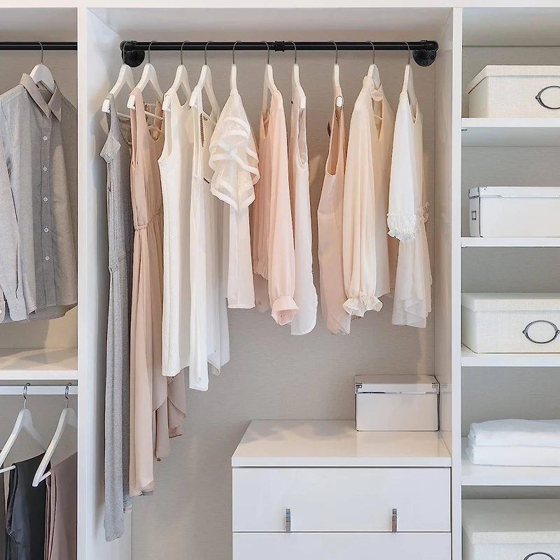 Black Metal Wall Mounted Multi-Purpose Clothing Rack