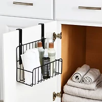 Household Essentials Over the Door Shallow Metal Basket