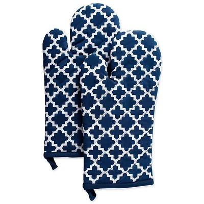 DII® Nautical Blue Lattice Oven Mitt Set, 2ct.