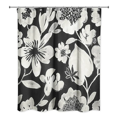 Cream Florals 71" x 74" Shower Curtain