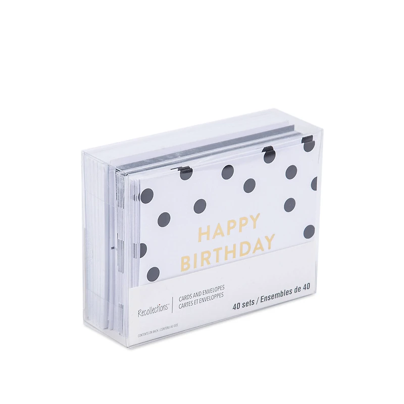 Happy Birthday Cards & Envelopes by Recollections™, 4.25" x 5.5"
