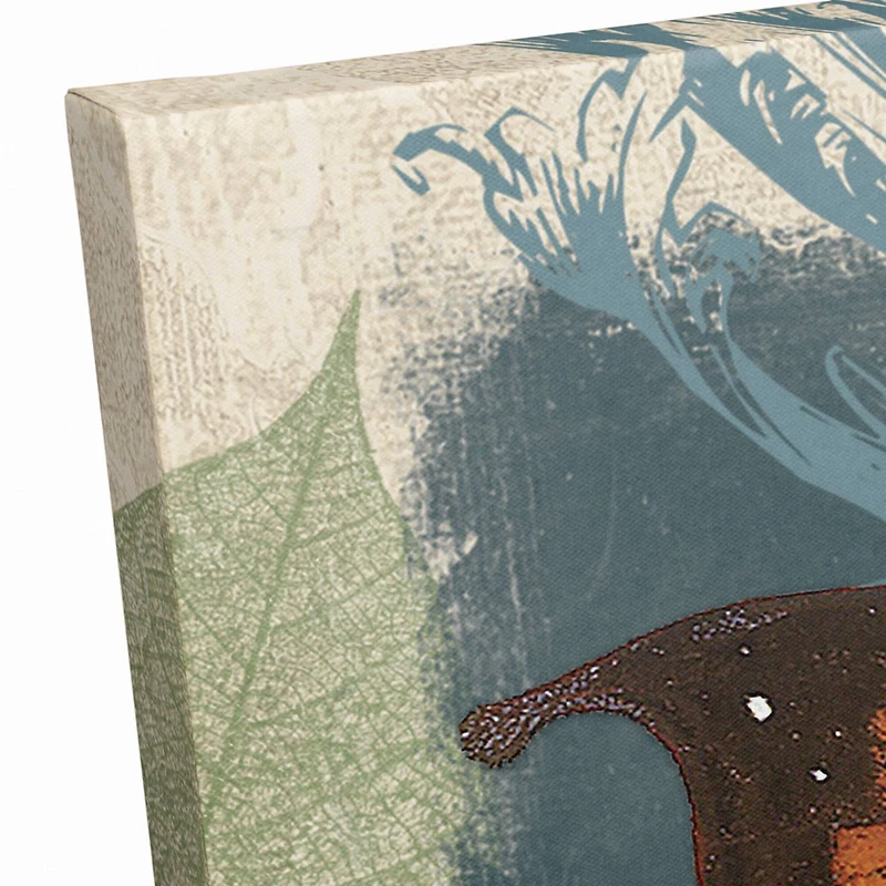 Swirls And Butterfly 20" x 20" Canvas Wall Art