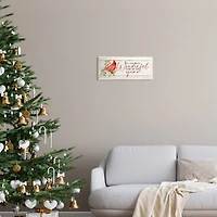 Stupell Industries Most Wonderful Time Cardinal Wall Plaque Art