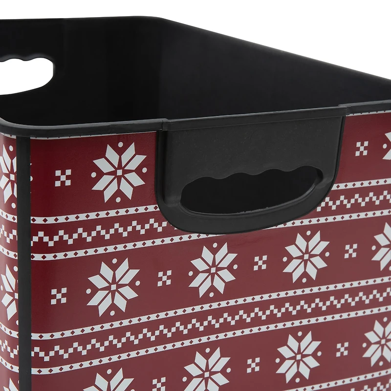 Simplify Holiday Sweater Print Storage Tote Bin