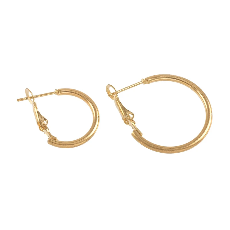 Premium Metals Gold Hoop Earrings by Bead Landing™