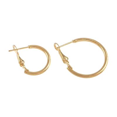 Premium Metals Gold Hoop Earrings by Bead Landing™