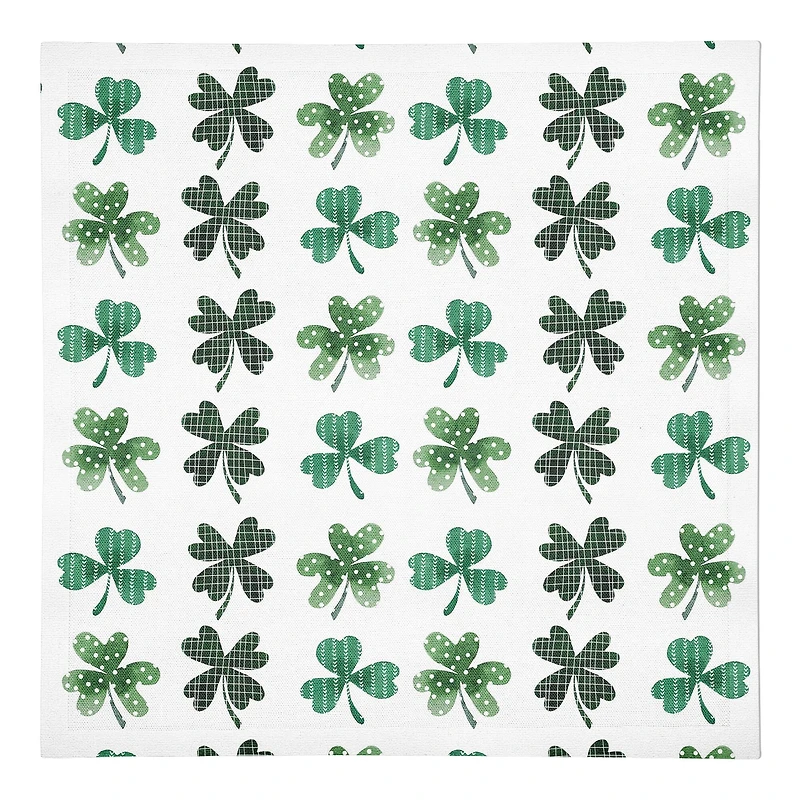 Shamrock Pattern Napkin 10" x 10" Cotton Twill Napkin