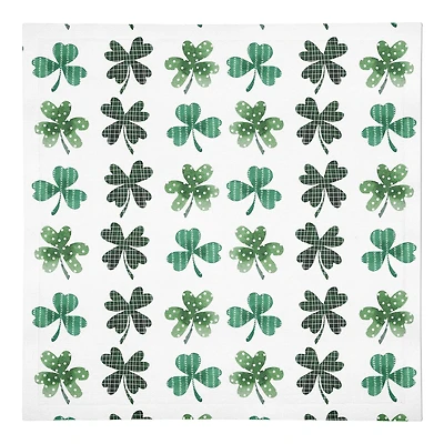 Shamrock Pattern Napkin 10" x 10" Cotton Twill Napkin
