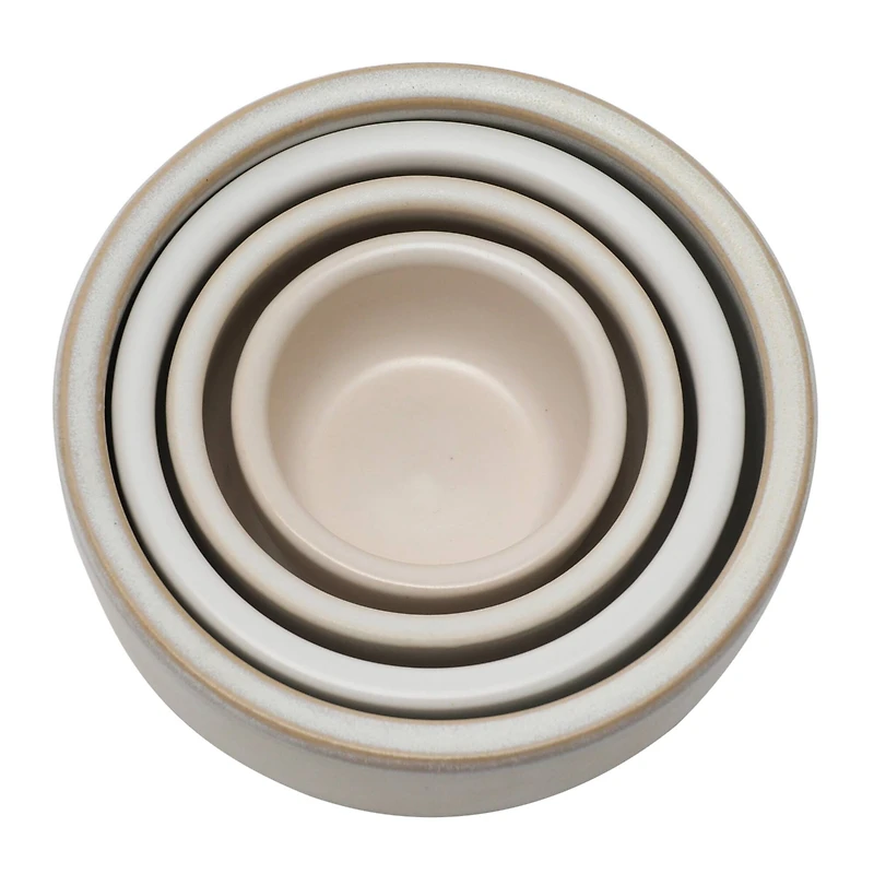 Hello Honey® White Stoneware Nesting Bowls Set
