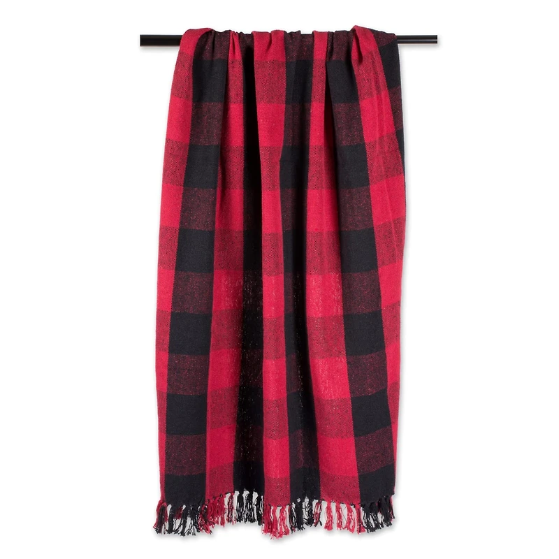 DII® Tango Red & Black Buffalo Check Throw