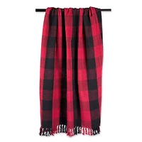 DII® Tango Red & Black Buffalo Check Throw