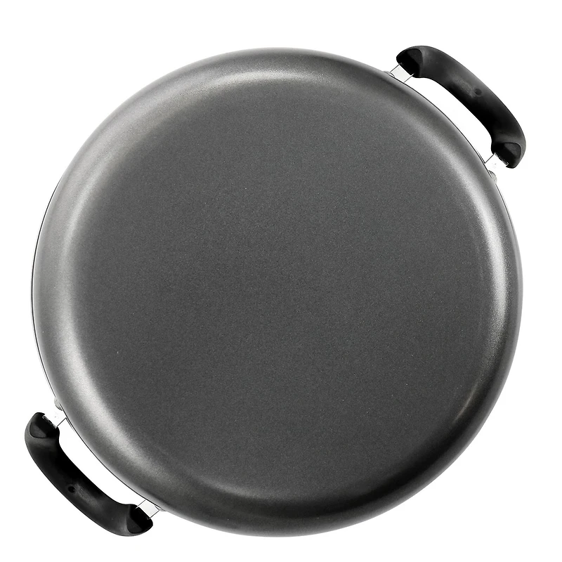 Gibson Everyday® 12" Highberry Gray Nonstick All Purpose Pan with Lid