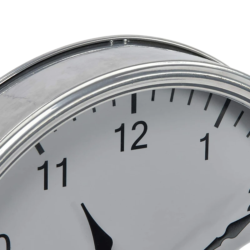 Hello Honey® 14" Antique Nickel Finish Classic Round Metal Wall Clock