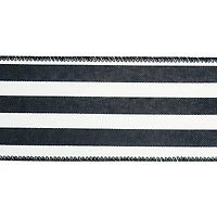 2.5" x 25ft. Stripe Faux Linen Wired Ribbon by Celebrate It™ Décor