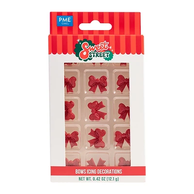 PME Cake Sweet Street® Red Bows Icing Decorations