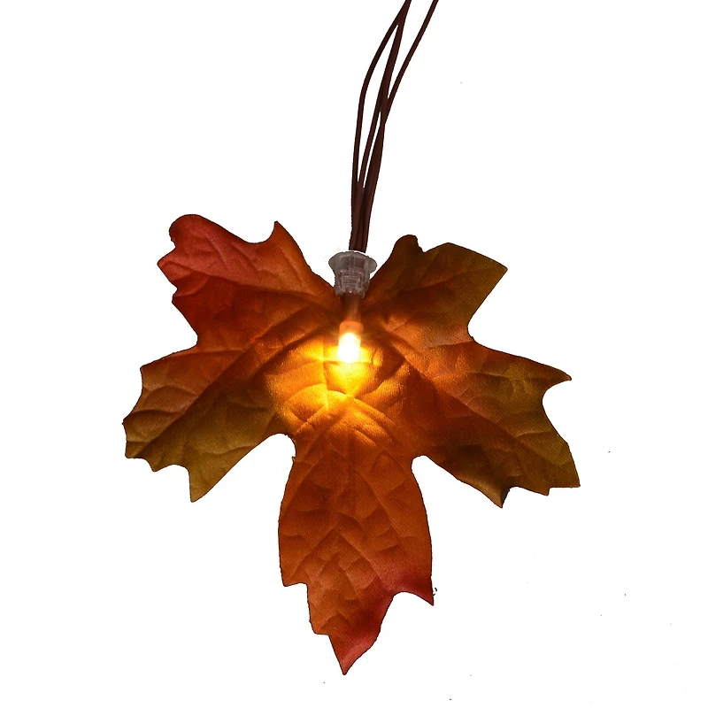 20ct. Warm White LED Maple Leaf Autumn Harvest String Lights