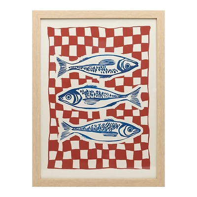 12" x 16" Blue Fish Framed Wall Décor by Ashland®