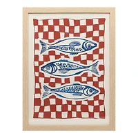 12" x 16" Blue Fish Framed Wall Décor by Ashland®