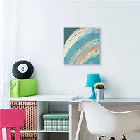 Stupell Industries Blue Wave Rainbow Abstract Canvas Wall Art