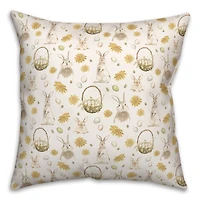 Easter Greetings Pattern 18" x 18" Indoor / Outdoor Pillow