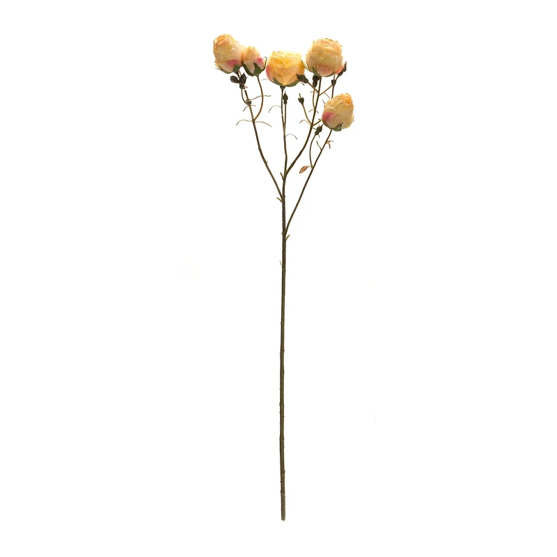 22" Blush Yellow Rose Bud Sprays, 6ct.