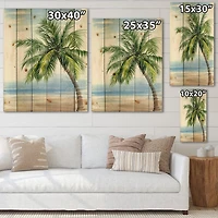 Designart - Palm Tree At The Beach Resort