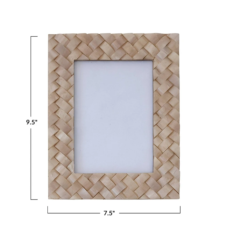 Hello Honey® Ivory Woven 5" x 7" Photo Frame