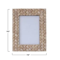 Hello Honey® Ivory Woven 5" x 7" Photo Frame