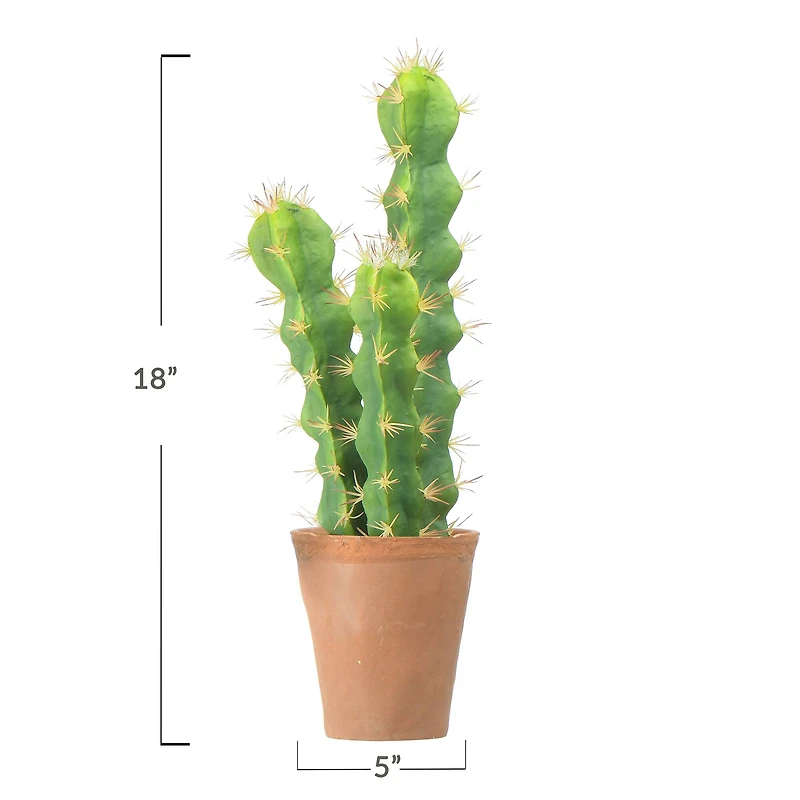 Hello Honey® 18" Cereus Cactus in Terra Cotta Colored Pot