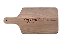 Enjoy the Little Things 17" x 8" Walnut Paddle Cutting Board