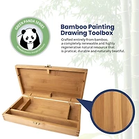 Pacific Arc 13" x 8" Bamboo Paint Box with Palette & 4 Compartments