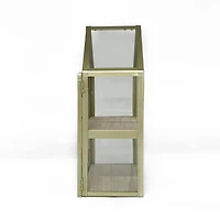 10" Gold Metal & Glass Terrarium House by Ashland®