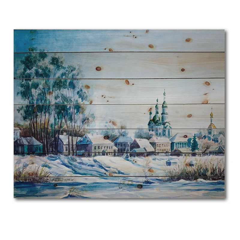 Designart - Small Town In Winter Times