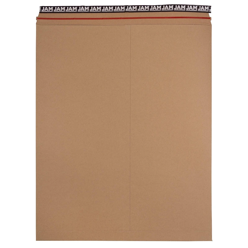 JAM Paper 17" x 21" Brown Kraft Flat Photo Mailer Peel & Seal Closure Envelopes, 6ct.