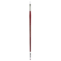 Connoisseur® White Taklon Long Handle Flat Brush
