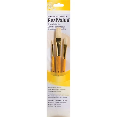 Princeton™ RealValue™ Natural Hair Bristle 3 Piece Brush Set
