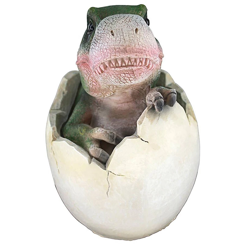 Design Toscano 8.5" Baby Tyrannosaurus Rex Dino Egg Statue