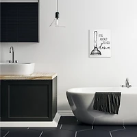 Stupell Industries About To Go Down Toilet Plunger Wall Art
