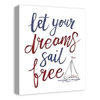 Let Your Dreams Sail Free Canvas Wall Art