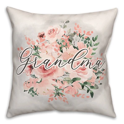 Grandma Floral Throw Pillow