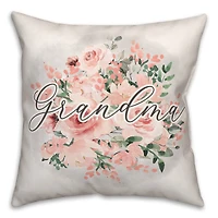 Grandma Floral Throw Pillow