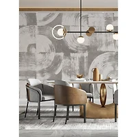 Katie Hunt Dove Gray Brushstrokes Wall Mural