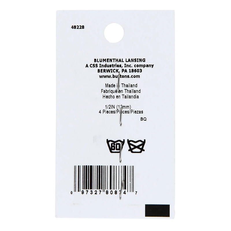 LaMode® 1/2" White Marbled Shank Buttons, 4ct.